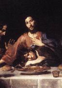 VALENTIN DE BOULOGNE, St. John and Jesus at the Last Supper